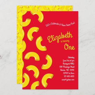 Mac und Käse Kind 1. Geburtstag Party Macaroni Einladung