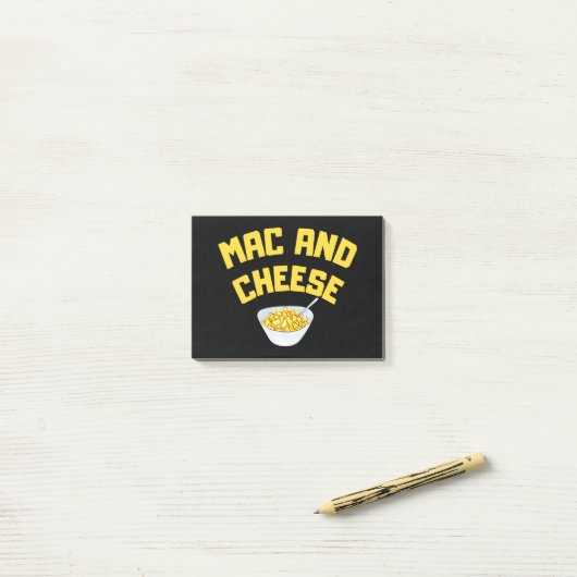Mac und Käse | Makkaroni und Käse Post-it Klebezettel (Auf Schreibtisch)