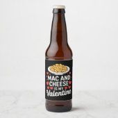 Mac und Käse Valentine Mac in Cheese Lover Geschen Bierflaschenetikett (Vorderseite)