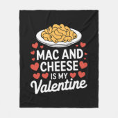 Mac und Käse Valentine Mac in Cheese Lover Geschen Fleecedecke (Vorderseite)