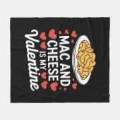 Mac und Käse Valentine Mac in Cheese Lover Geschen Fleecedecke (Vorderseite (Horizontal))