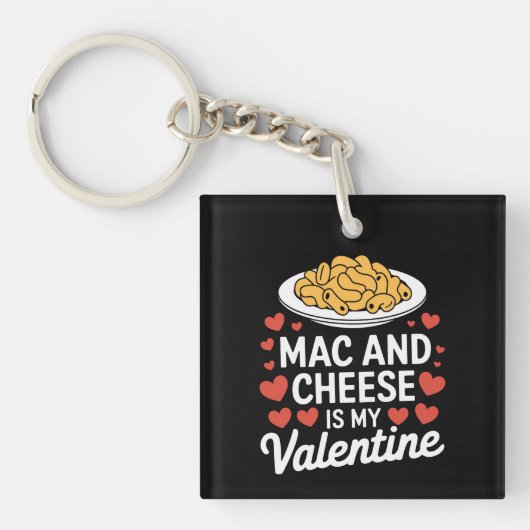 Mac und Käse Valentine Mac in Cheese Lover Geschen Schlüsselanhänger (Vorderseite)