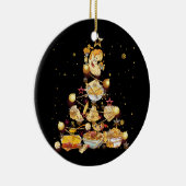 Mac und Käse Weihnachtsbaum Mac N Cheese Macaron Keramik Ornament (Rechts)