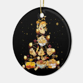 Mac und Käse Weihnachtsbaum Mac N Cheese Macaron Keramik Ornament (Links)