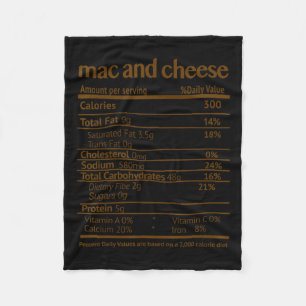 Mac- und Käsekostüme Funny Food Nutrition Fakten Fleecedecke