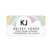 MAC UNICORN RAINBOW CLOUD ETIKETT ADRESSAUFKLEBER (Vorne)