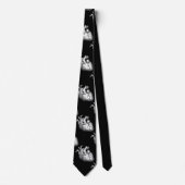 Macabre Black & White Silky Neck Tie Krawatte (Vorderseite)