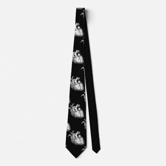 Macabre Black & White Silky Neck Tie Krawatte (Vorderseite)