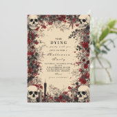 Macabre Candlelight Gothic Soirée Einladung (Stehend Vorderseite)