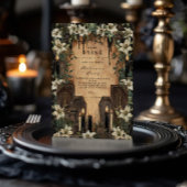 Macabre Candlelit Coffin Halloween-Feier Einladung