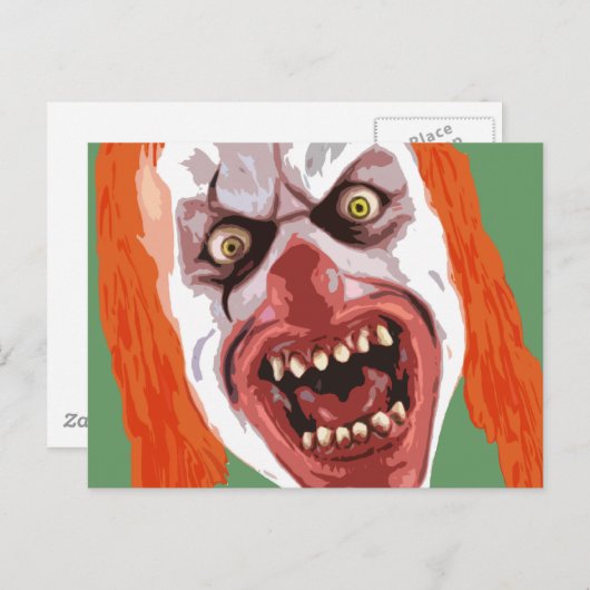 Macabre Clown Postkarte (Vorne/Hinten)