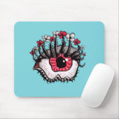 Macabre Eye Creepy Witchy Goth Mousepad (Mit Mouse)