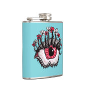 Macabre Eye Melt Creepy Psychedelic Dark Art Flachmann (Rechts)