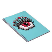 Macabre Eye Melt Creepy Psychedelic Dark Art Notizblock (Rechte Seite)