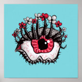 Macabre Eye Melt Creepy Psychedelic Dark Art Poster (Vorne)