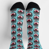 Macabre Goth Weird Witchy Evil Eye Socken (Oben)