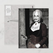 Macabre Mistress Gothic Vampire Postcard Postkarte (Vorne/Hinten)