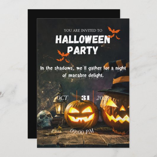 Macabre Shadows - einladende Ansammlung Einladung (Vorne/Hinten)