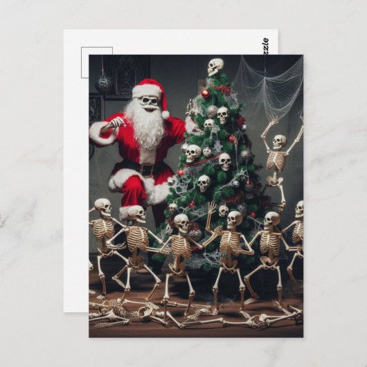 Macabre Skeleton Postkarte (Vorne/Hinten)