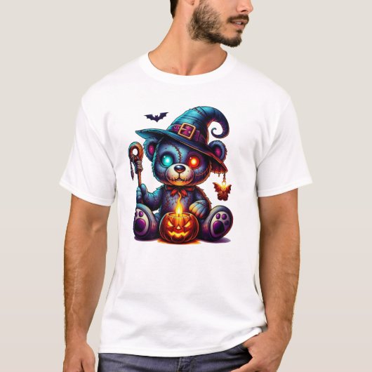 Macabre Skeleton Teddy Bear T-Shirt (Vorderseite)