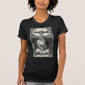 Macabre Skull Mittelalterliches Tarot Viktorianisc T-Shirt (Vorderseite)