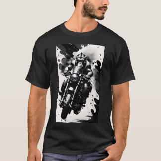 Macaco pilotando moto T-Shirt
