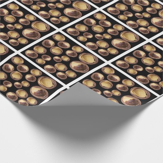 Macadamia-Muster Geschenkpapier (Ecke)