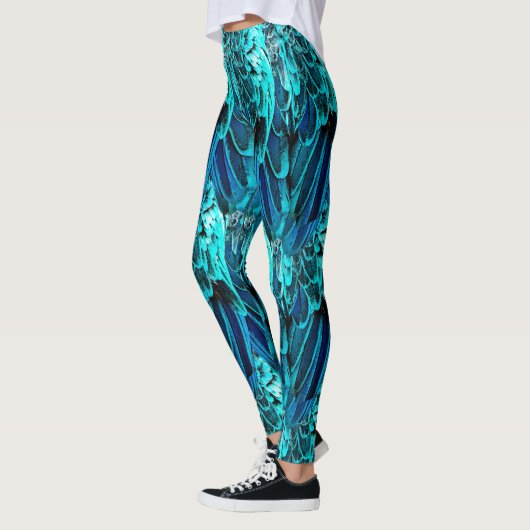 Macafederdesign in blau, abstrakt leggings (Links)