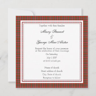 MacAlister Scottish Wedding Square Einladung