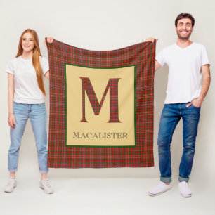 MacAlister Tartan Monogram M Fleecedecke