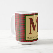 MacAlister Tartan Monogram M Kaffeetasse (Vorderseite Links)