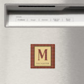 MacAlister Tartan Monogramm M  Magnet (In Situ (Geschirrspüler))
