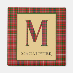 MacAlister-Tartan Monogramm M  Magnet
