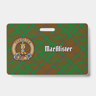 MacAlister von Glenbarr Wappen über Jagdtartan Ausweis