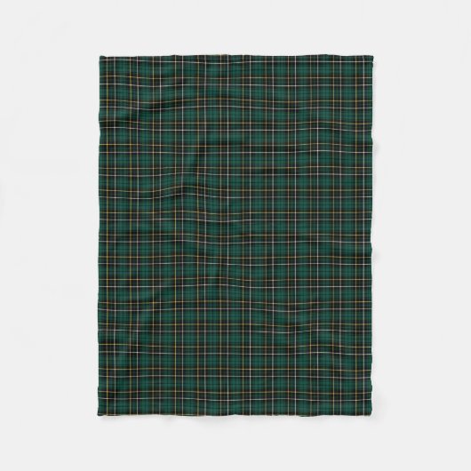 MacAlpine Clan Green und Black Tartan Fleecedecke (Vorderseite)
