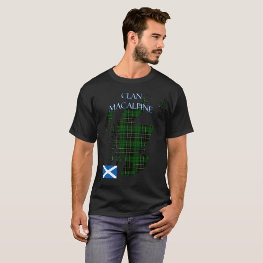 MacAlpine Scottish Clan Tartan Scotland T-Shirt (Vorne ganz)