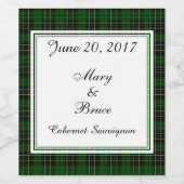 MacAlpine Scottish Wedding Wine Label Weinetikett (Einzelnes Label)