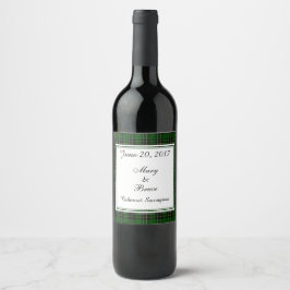 MacAlpine Scottish Wedding Wine Label Weinetikett