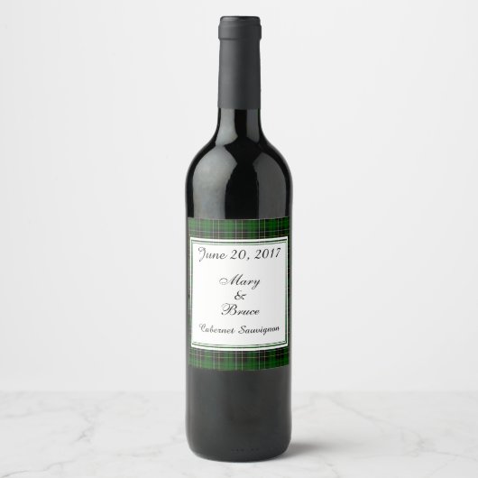 MacAlpine Scottish Wedding Wine Label Weinetikett (Vorderseite)