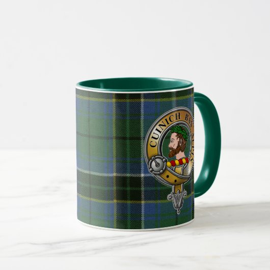 MacAlpine Tartan & Abzeichen Tasse (VorderseiteRechts)
