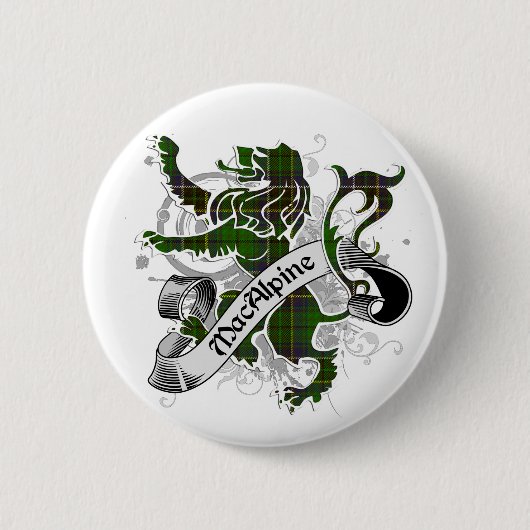 MacAlpine Tartan-Löwe Button (Vorderseite)