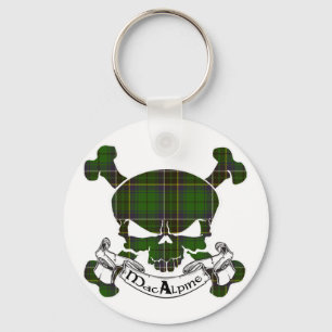 MacAlpine Tartan-Schädel Schlüsselanhänger