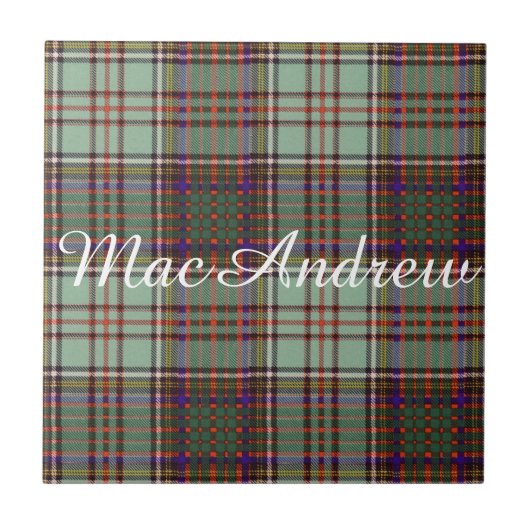MacAndrew Clan karierter schottischer Kilt Tartan Fliese (Vorderseite)