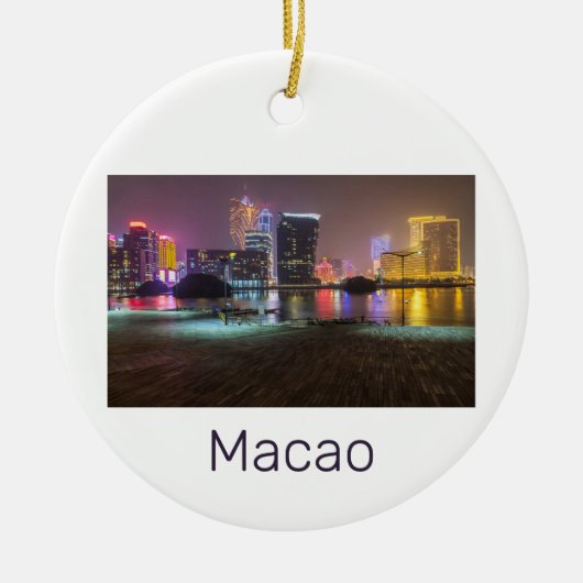 Macao Casino Skyline Panorama China Keramik Ornament (Vorne)