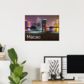 Macao Casino Skyline Panorama China Poster (Heimbüro)