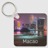 Macao Casino Skyline Panorama China Schlüsselanhänger (Vorderseite)