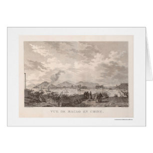 Macao, China-panoramische Ansicht - 1797