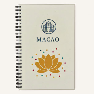 Macao Erbe & Ruinen von St. Pauls Lotus-Foto Notizblock