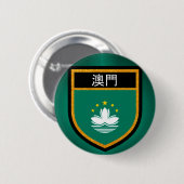 Macao-Flagge Button (Vorne & Hinten)