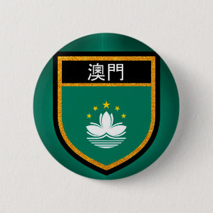 Macao-Flagge Button